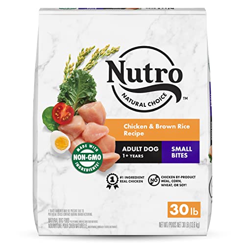 NUTRO NATURAL CHOICE Small Bites Adult Dry Dog Food, Chicken & Brown Rice Recipe Dog Kibble, 30 lb. Bag