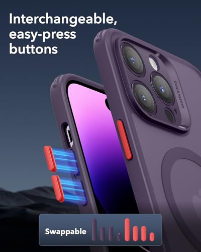ESR for iPhone 14 Pro Max, Translucent Matte Case, Compatible with MagSafe, Military-Grade Protection, Classic Series, Frosted Purple - Image 4