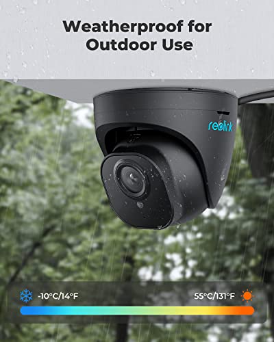 Reolink Security Camera Outdoor, Ip Poe Dome Surveillance Camera, Smart Human/Vehicle Detection, Work With Smart Home, 100Ft 5Mp Hd Ir Night Vision, Up To 256Gb Micro Sd Card, Rlc-520A (Black) #TOP6