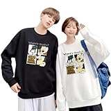 [YOSITOMI] ディズニートレーナー ペアルック カップル 親子服 ミッキーミニー 308 綿 袖 男女兼用 ゆったり カジュアルトップス 黒白可愛い 長袖 カットソー スウェット 結婚記念日 プレゼント グッズ (l, ホワイト)