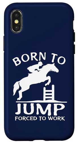 Born To Jump Forced To Work ��������V���[ �W�����v �X�}�z�P�[�X iPhone X/XS �p