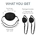 Adjustable Medical Eye Patch Set, 2PCS Comfortable Black Eye Patch for Left or Right Eyes, Reusable Amblyopia Eye Cover for After Surgery Recovery