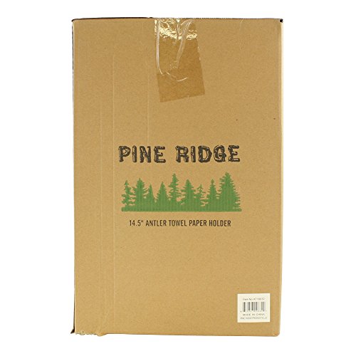 Pine Ridge 14.5" Updated Countertop Antler Paper Towel Holder - Antler Collection, Rustic Design Magnetic Base Towel Holder For Home, Hunting Cabin And Lodge #TOP6