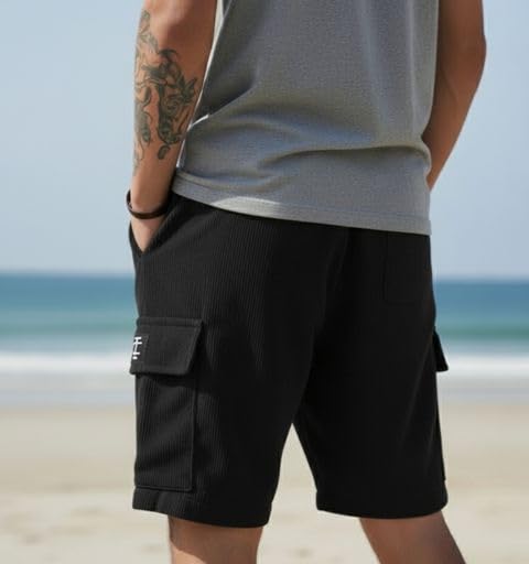 Image of INDICLUB Men's Athletic Performance Shorts,Casual Everyday Wear, Comfortable Drawstring Style