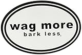 Wag More Bark Less Bumper Sticker (White/black)
