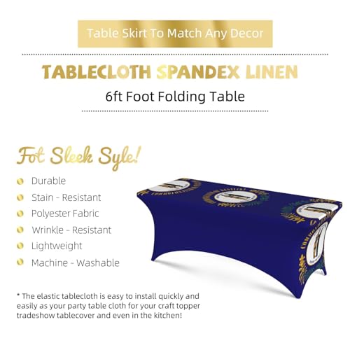 Nappe extensible Kentucky lavable en machine pour table 1,8 m - 6