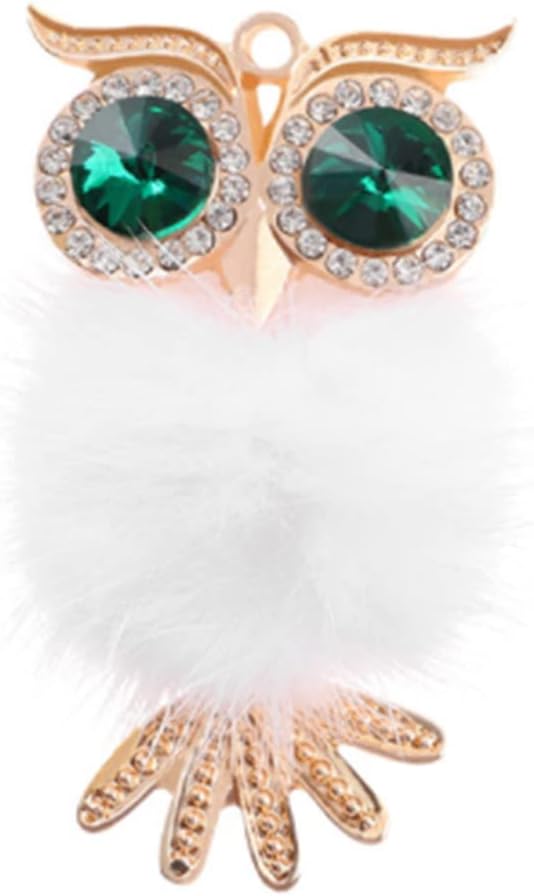 Riloer Bling Crystal Owl Car Air Vent Clip Charms, 2 Pcs Natural Car Vent Clip Air Freshener, Fashion Charms Car Essential Oil Diffuser, Car Accessories for Women (Black and White)