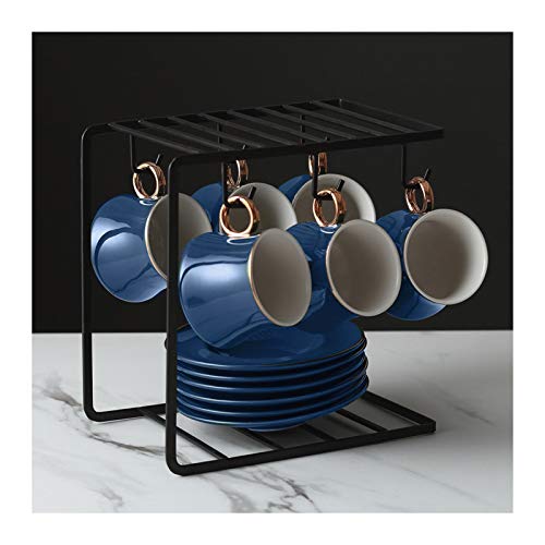 Tazas de Espresso Set de platillo de la taza de cerámica Conjunto de taza de té de porcelana Conjunto de platillos de…