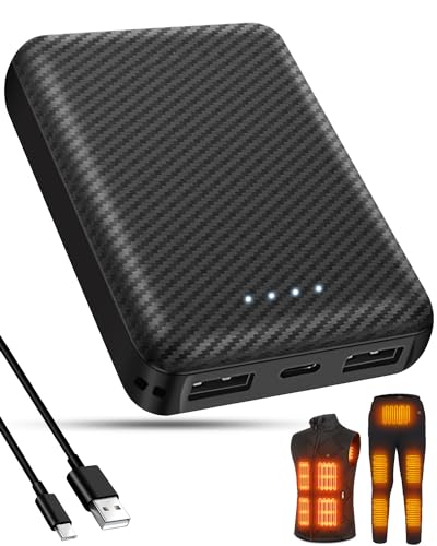 Cargador portátil de 5 V con doble USB y 10000 mAh para ropa con calefacción
