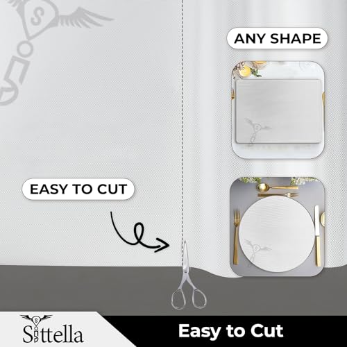 Image of SITTELLA (45cm x 10m) Food-Grade Anti-Slip Washable Kitchen Drawer & Shelf Liner | Multipurpose Waterproof Fridge, Table & Cabinet Mat | Non-Toxic, Cuttable & Reusable(White)