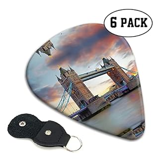 Old Tower Bridge London Lot de 6 médiators pour guitare acoustique, guitare électrique, basse, ukulélé – fins, moyens et… - Les Beatles, Paul McCartney, John Lennon, RIngo Starr, George Harrison Old Tower Bridge London Lot de 6 médiators pour guitare acoustique, guitare électrique, basse, ukulélé – fins, moyens et… – Image 2
