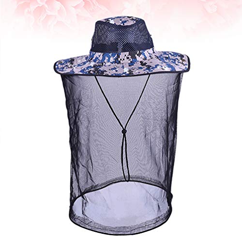 FAVOMOTO Mosquito Head Net Hat Safari Hat Chapéu de Sol Malha Véu Chapéu de Balde Chapéu de Proteção