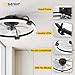 Ensenior 20'' Low Profile Ceiling Fans with Lights and Remote, Fandelier Ceiling Fan Flush Mount, APP Control, 6 Speed & 3000K-6500K Stepless Dimmable Small Ceiling Fan with Light for Bedroom - Black