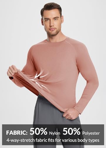 image for baleaf Men's Long Sleeve Running Shirts Workout Tops Quick Dry SPF Ras