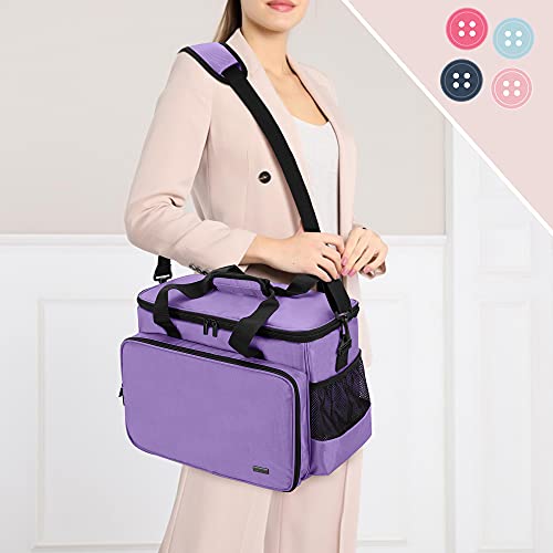 Luxja Sewing Machine Carrying Bag With Removable Padding Pad, Tote Bag For Sewing Machine And Extra Sewing Accessories, Purple #TOP5