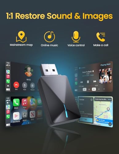 Image of 2026 Mini Wireless CarPlay Adapter for iPhone & Android Auto,Upgrade Convert Wired to Wireless, Plug and Play, Mini USB Design,Fast Stable Connection,CarPlay Wireless Adapter for Android & iPhone