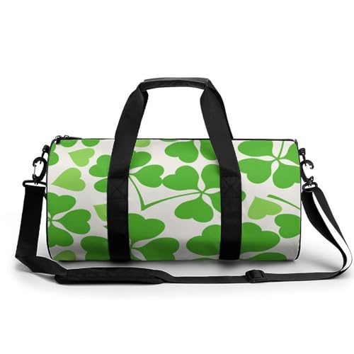 Sac de sport gym trèfle vert pour voyage et camping 45x23x23cm