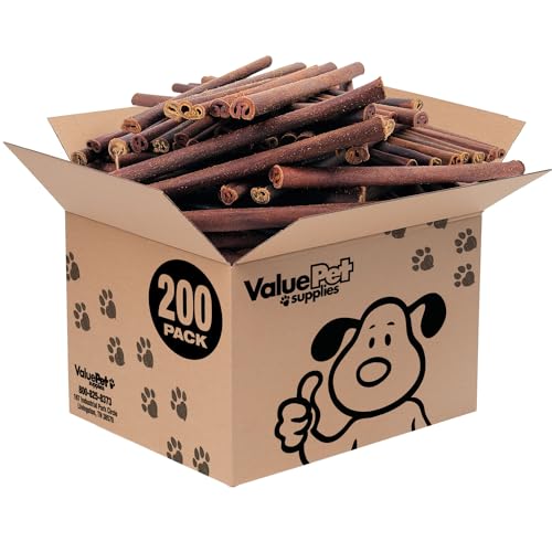ValueBull Beef Collagen Sticks for Dogs, 12 Inch Thick Chew, 200 Count