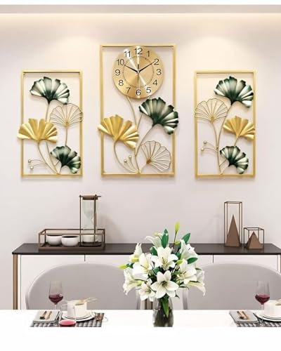 Image of Metal Wall Clock Antique Design Big Wall Clock for Bedroom, Living Room, Stylish Designer Big Unique Clock for Wall
