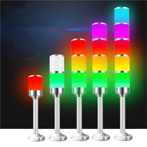 Colonne lumineuse industrielle 24V avec avertisseur sonore et deux feux de signalisation - 2
