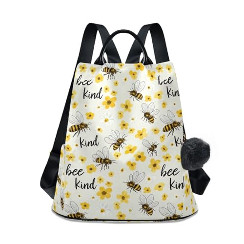 Sac à dos tendance motif abeilles idéal pour le travail et les voyages urbains
