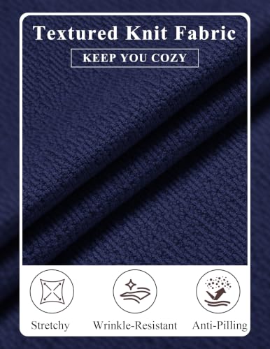 COOFANDY Mens Dress Sweater Casual Textured Knit V Neck Basic Fall Sweater — view 4