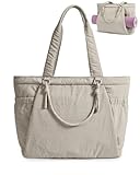 BAGSMART Yoga Tote Bag for Women with Knotted Handle, Lightweight Pilates Bag with Yoga Mat Holder, Gym Bag for Work Travel