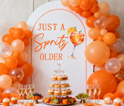 Vinilo Decorativo 'Just a Spritz Older' Naranja 35.5x11.8 in miniatura 6
