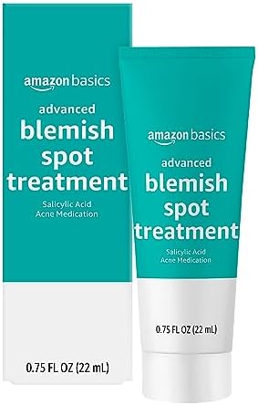 Amazon Basics Advanced Acne Spot Treatment with 2% Salicylic Acid Medication, Blemish Treatment, 0.75 Fluid Ounces, 1-Pack
