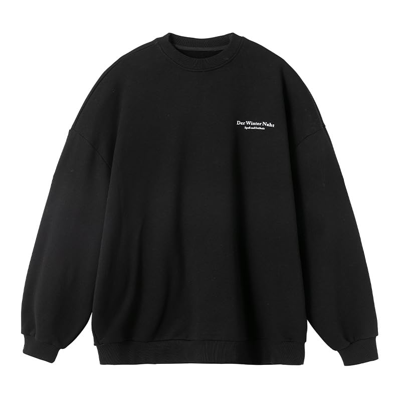 men's Oversized Graphic Letter Print Sweatshirts Crewneck Pullover Heavyweight Hoodies Long Sleeve Streetwear Hoodie