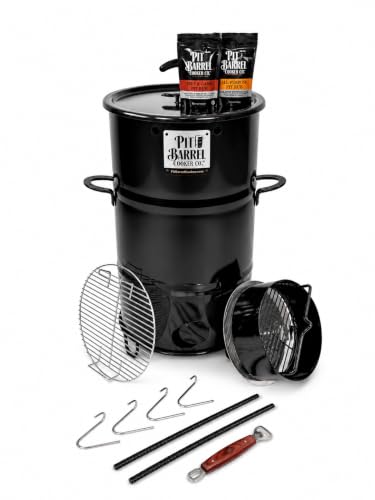 Pit Barrel Cooker 14 in. Pit Barrel Junior Charcoal Smoker Package Black PKG1001J