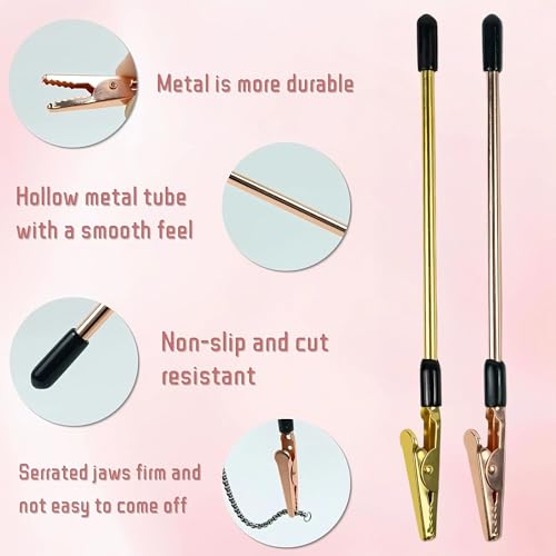 Image of Hian Jewelry Fastener Helper for Bracelets, Necklaces & Watches - One-Hand Clasp Holding Tool, Tangle-Free Closure Support for Fine & Fashion Jewelry - Stainless Steel Copper Color (Pack of 1)