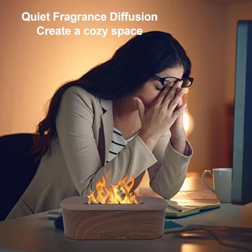 Difusor aromático eléctrico Fire Flame con LED y humidificador miniatura 6