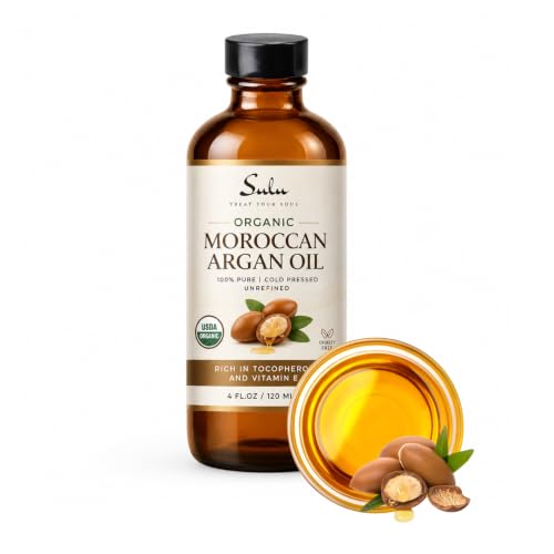 SULU ORGANICS 4 OUNCES Pure Certified Organic Cold Pressed Unrefined Extra Virgin Moroccan Argan Oil image 4