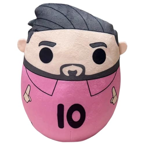 Cartoon Soccer Star with Soccer Jersey 10 Plush Figure Toy Number 10 Soccer Player Plush Pillow