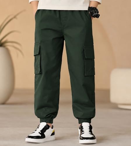 Image of TAGAS Boys Side Pocket Cargo Pant|| CargoPants|| Regular Slim Pant for Kids ||Relaxed Trouser ||Joggers Pant for Men ||Boy Loose Comfortable Cargos|