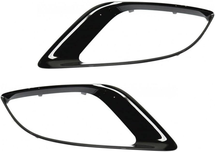 DAT AUTO PARTS Front Right Passenger Left Driver Side Fog Light Bezel Pair Set Of 2 Replacement For 2014-2020 Dodge Durango Black Painted CH1038162 CH1039162 5LS78DX9AB 5LS79DX9AB