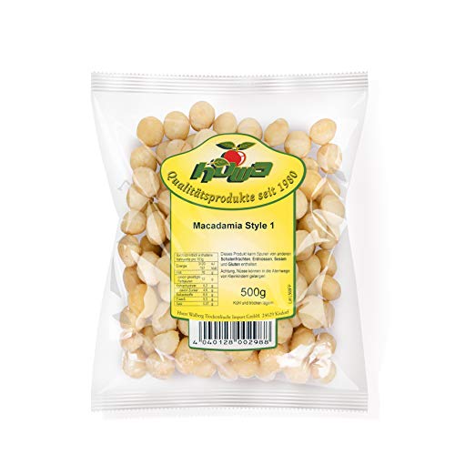 Howa Premium Macadamianüsse ungesalzen und naturbelassen – Macadamianuss ganze Nüsse – Ideal zum Kochen, Backen oder als gesunder Snack – mit zart-buttrigem Geschmack – 500 g