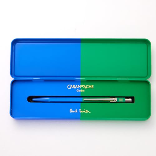Caran d'Ache and Paul Smith カランダッシュ 849 ポールスミス エディション4 スチールボールペン (コバルト/エメラルド)