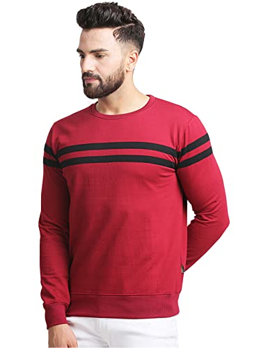 Image of RodZen Men's Fleece High Neck Solid Sweatshirts