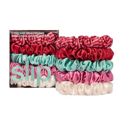 Chouchous midi en soie pure Slip Gelati élastiques cheveux anti-plis et doux pour femme