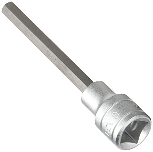 Teng Tools 8mm 1/2 Inch Drive Extra Long Metric Hex Allen Bit Socket - M122508A-C, Silver