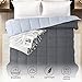 Homelike Moment Comforters Queen Size - Grey Duvet Insert Down Alternative Bed Queen Comforter, Lightweight Bedding Comforters Full Size Quilted Soft All Season Reversible Dark Gray/Light Grey