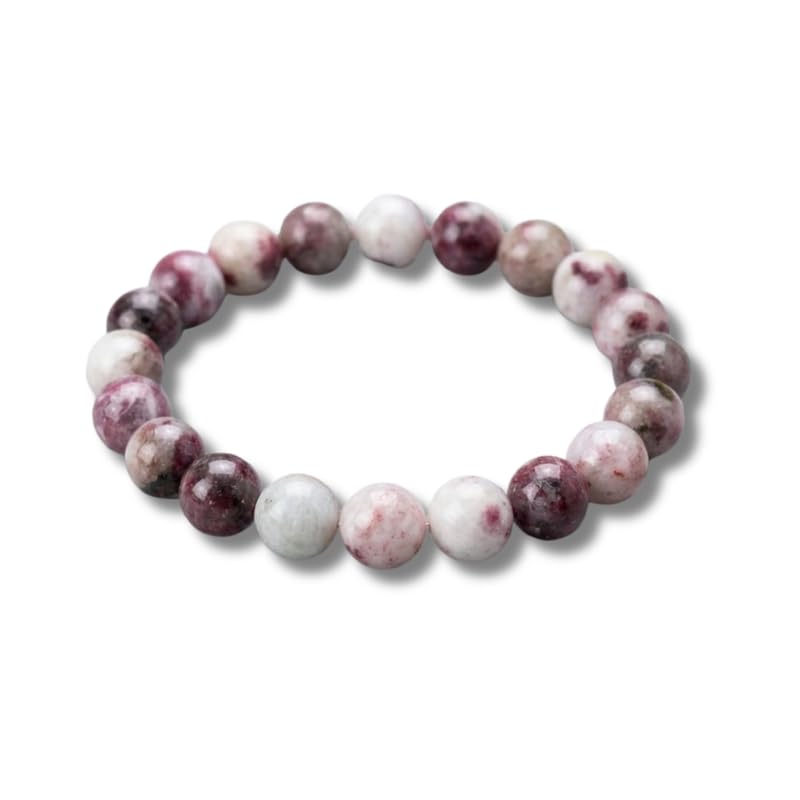 Image of Premium Pink Tourmaline Bracelet Certified Healing Crystals Women Prosperity Energy Balance