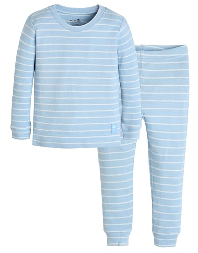 moimoln Stripe Pajamas Set 12M-8Y Ribbed Unisex Baby & Toddler, Soft Viscose, Snug-Fit, Everyday Sleepwear