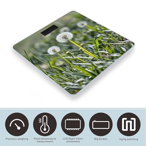 Báscula digital de baño con diseño Diente de León miniatura 3