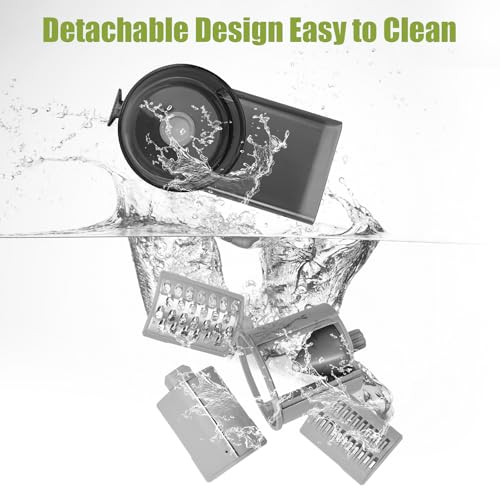 Electronic Vegetable Slicer is Easy to Use and Flexible,Can be Carried 0utdoors, Has 3 Different Shapes of Blades, Electric Salad Machine Can be Used for Cheese, Fruit, Vegetables