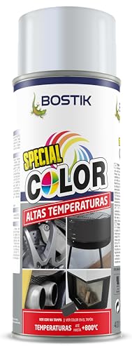 TECTANE ALTAS TEMPERATURAS AT800 Spray de Pintura Blanco, Esmalte con Resina de Silicona, Seca en 5...