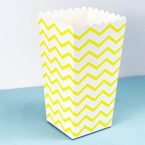 Image of Movie Night Popcorn Paper Boxes,Vertical Pattern Dot Wave Color Fashion Vintage Retro Party Design Red & White Colored Nostalgic Carnival Stripes Bags & Tubs (2X 2.8 x 4.8 Inch) (Pink ~ 24 Pack)