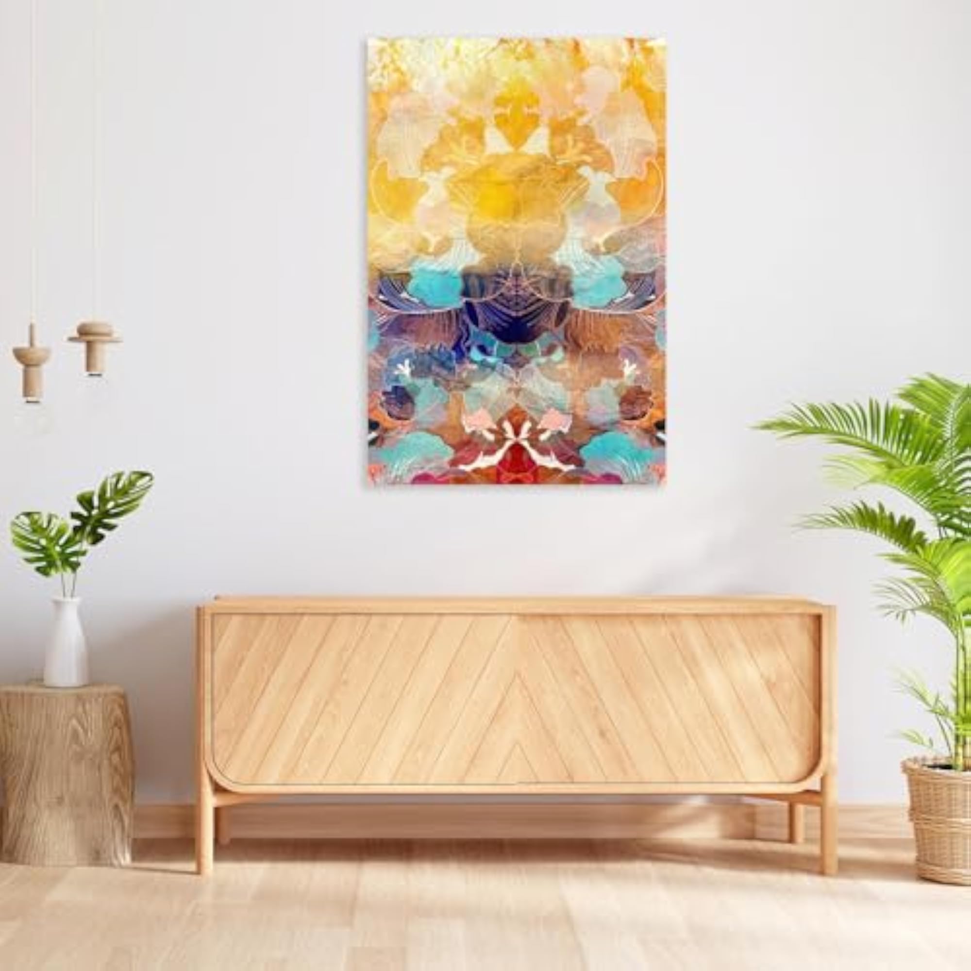 Watercolor Geometric Elements D1 Peel & Stick Vinyl Wall Sticker